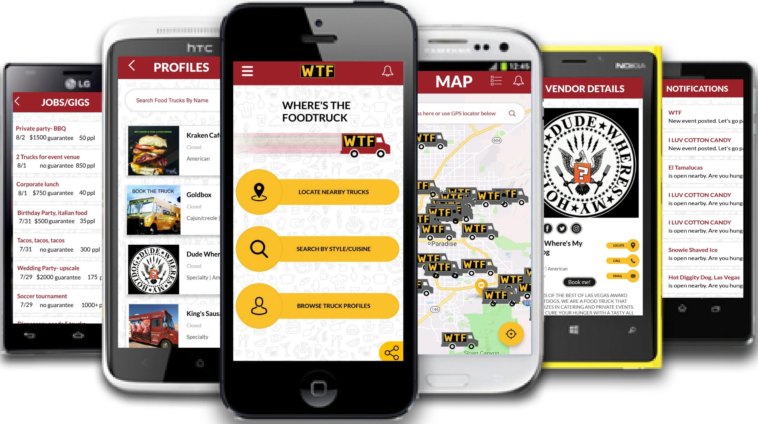 App screens